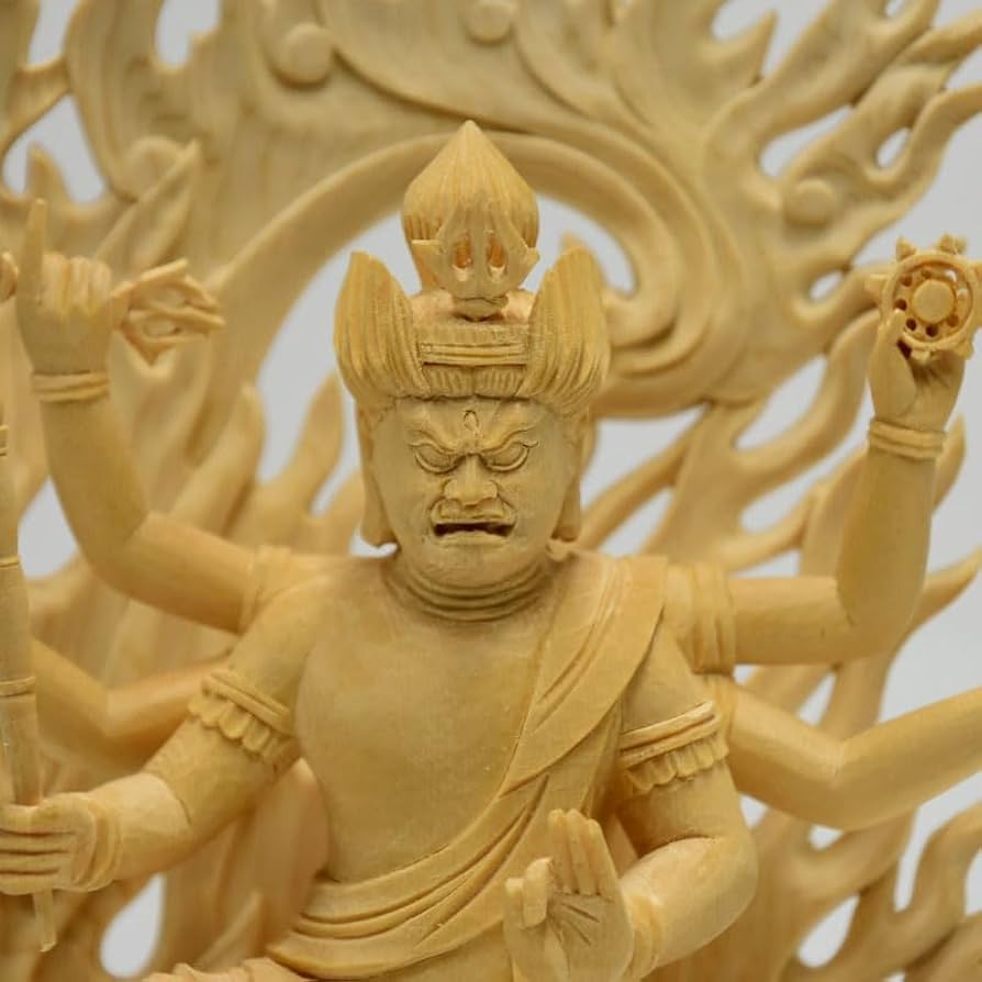 Amazon｜木彫り仏像 【烏枢沙摩明王（うすさまみょうおう